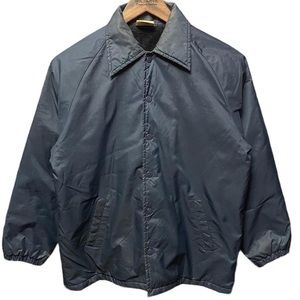 Vintage 80s Sherpa lined button up long sleeve colored windbreaker work jacket